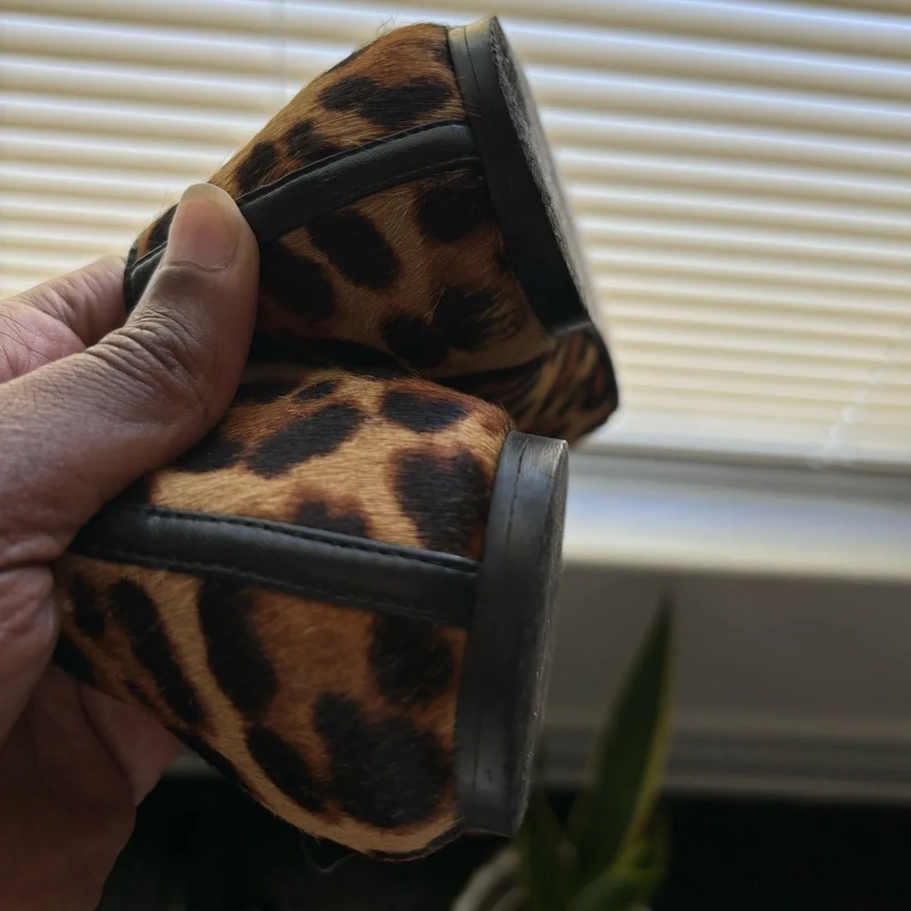 Jcrew leather Leopard Print Women's Loafers - Picture 5 of 8